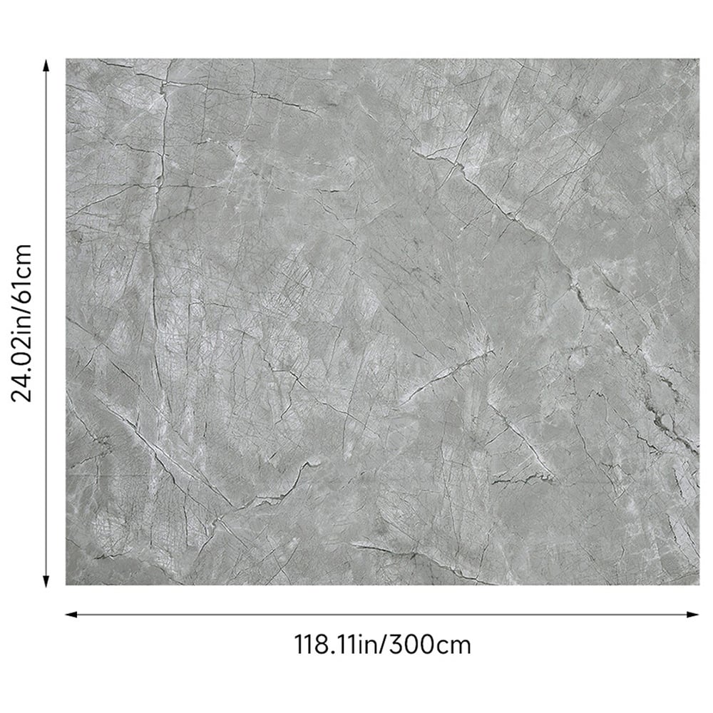 Living and Home Marble Effect Grey PVC Self Adhesive Wallpaper Image 7