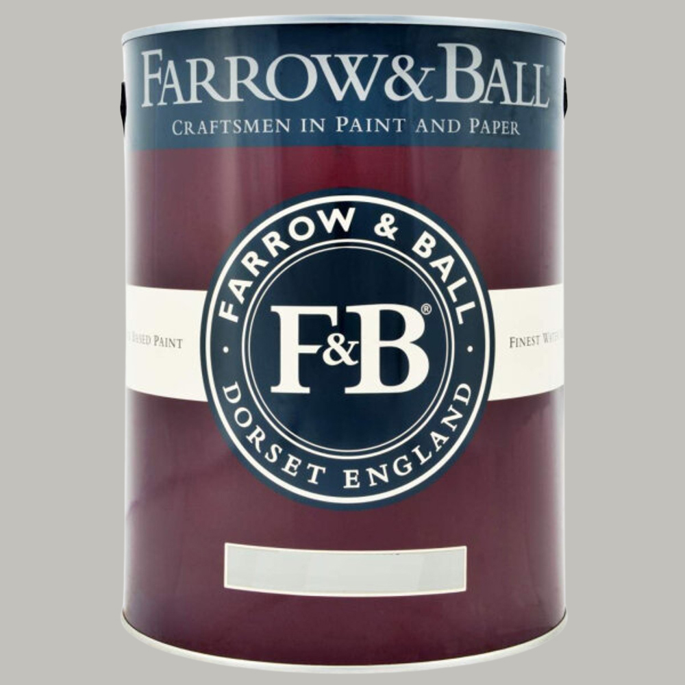 Farrow & Ball Interior Wood and Metal 242 Pavilion Gray Flat Eggshell Paint 5L Image 2