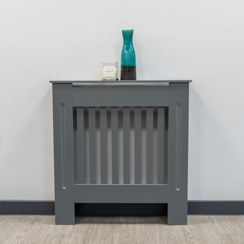 Jack Stonehouse Matt Grey Vertical Line Radiator Cover Small Image 7