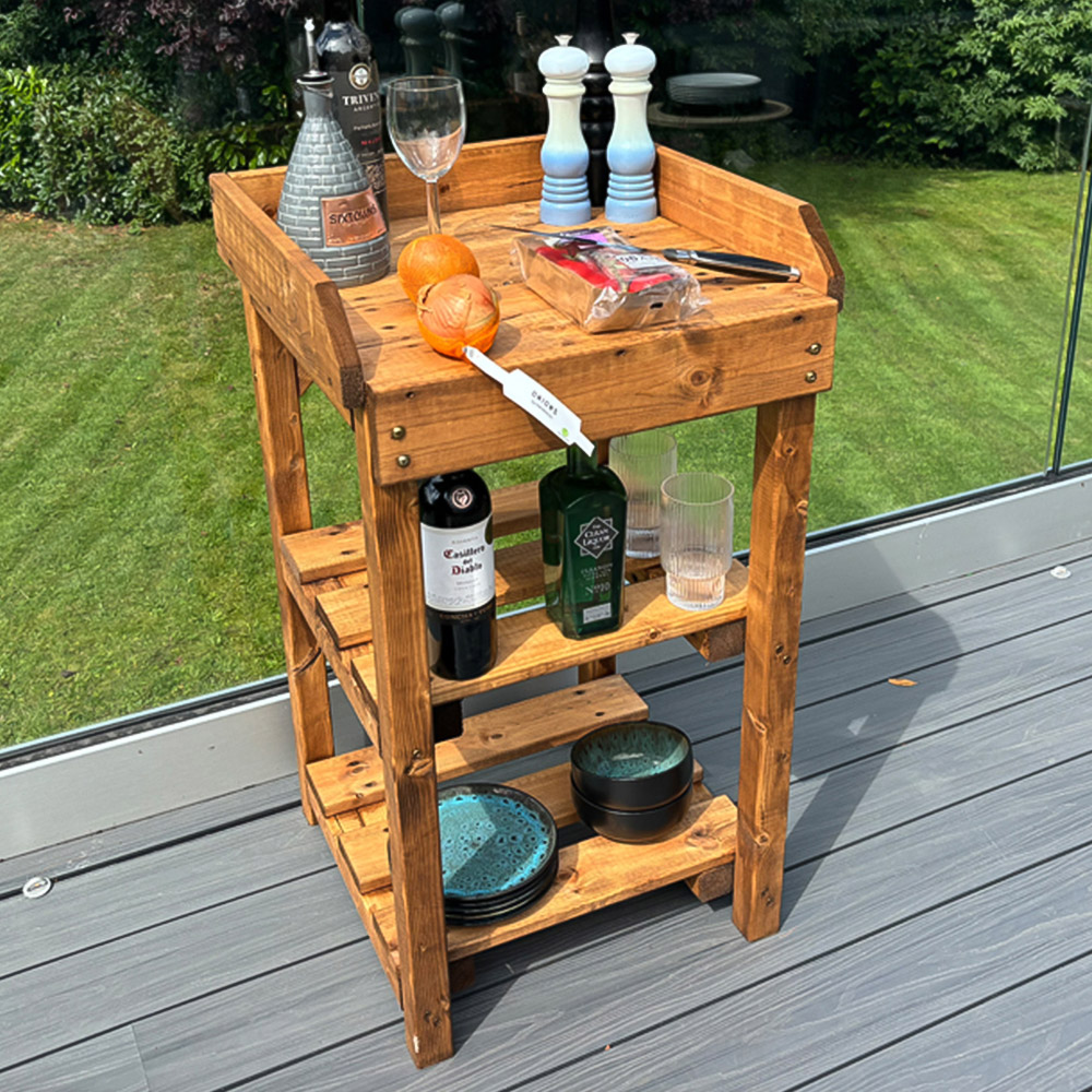 Charles Taylor Deluxe Davenport 3 Shelf Utility BBQ Table Image 4