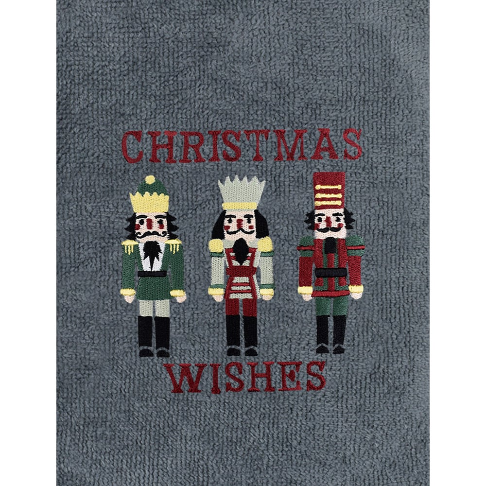 Noel Square Nutcracker Grey Hand Towel 2 Pack Image 3