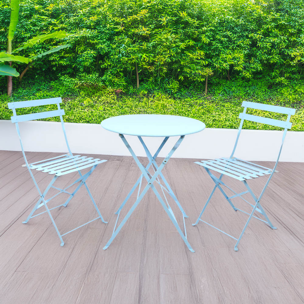 Fallen Fruits 3 Piece Blue Bistro Set Image 1