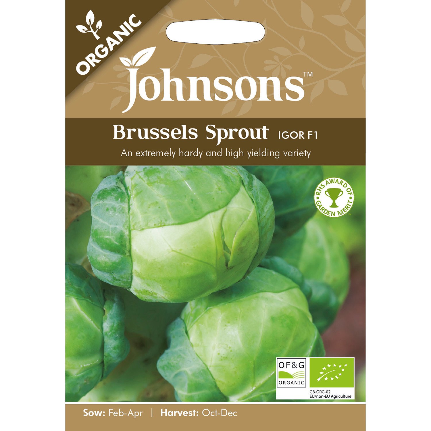Johnsons Organic Igor F1 Brussels Sprout Seeds Image 2