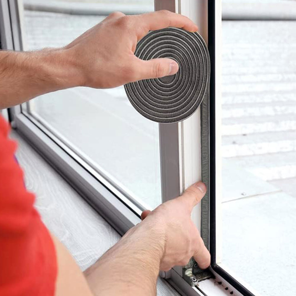 Living and Home Self Adhesive Brush Seal Strip for Doors & Windows 10m Image 2