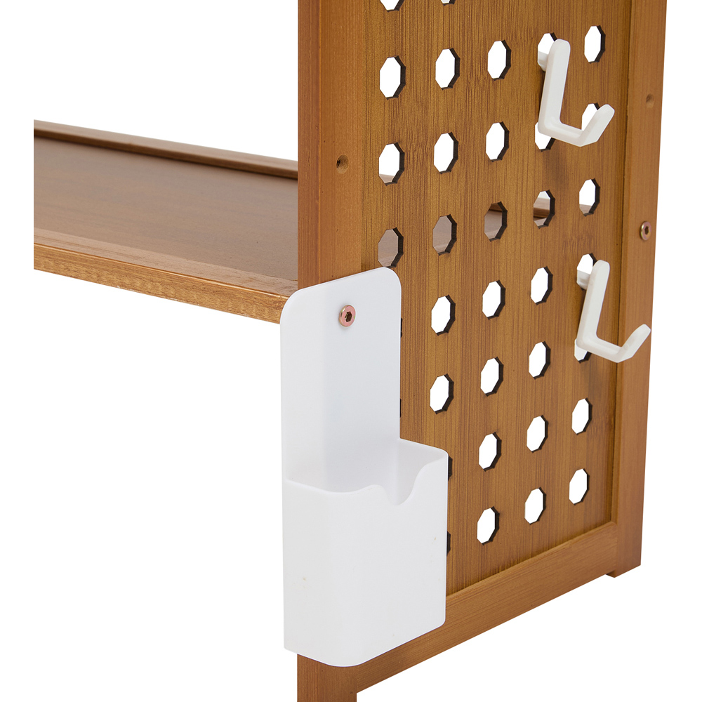 Living and Home 2 Shelf Natural Bamboo Wide Desktop Storage Rack Image 7