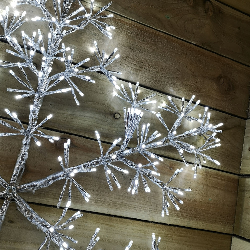 Samuel Alexander 660 White LED Silver Starburst Snowflake Christmas Decoration 90cm Image 5