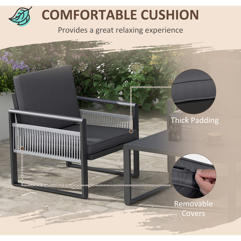 Outsunny 4 Seater Aluminium Garden Dining Set Image 5