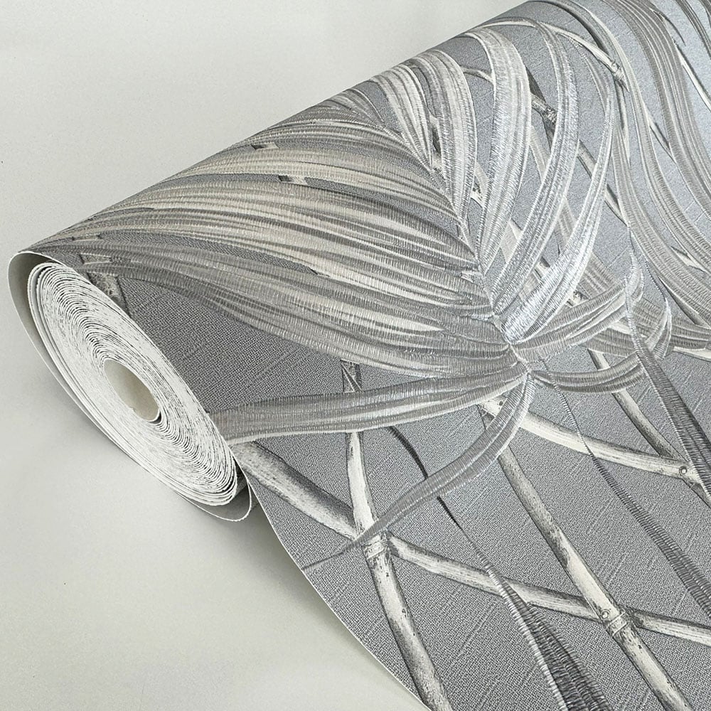 Rasch Paradise Palm Grey Wallpaper Image 2
