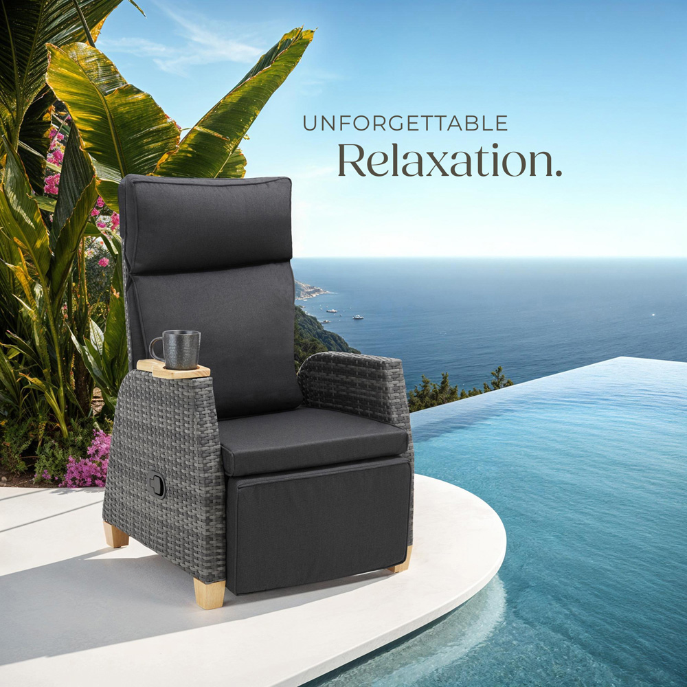 tectake Pescara Set of 2 Reclining and Adjustable Garden Chair Image 8