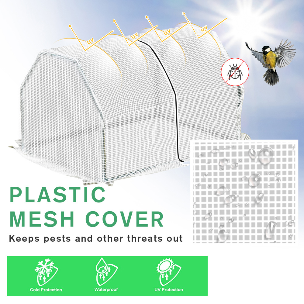 Outsunny Plastic Mesh Cover 3.2 x 2.3ft Mini Greenhouse Image 5