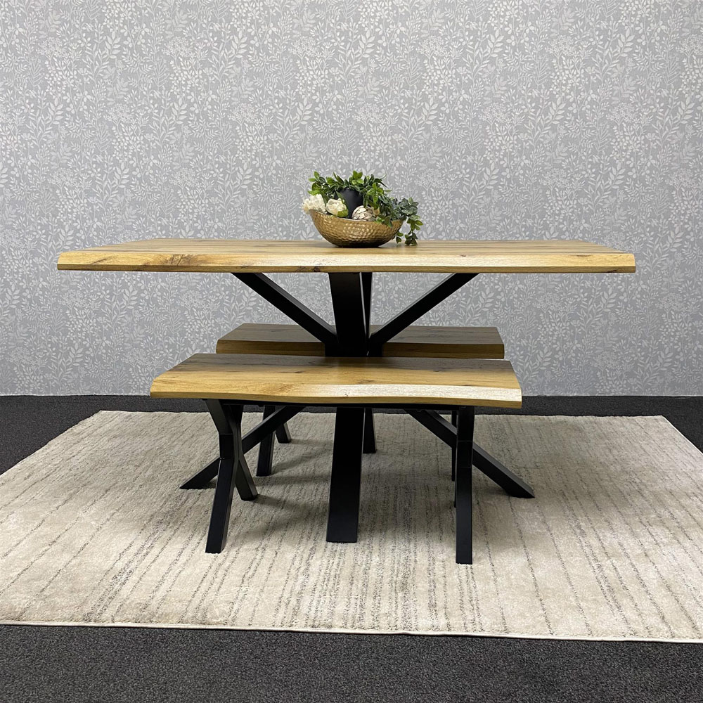 Kosy Koala 4 Seater Wooden Dining Table Set with Benches Image 6