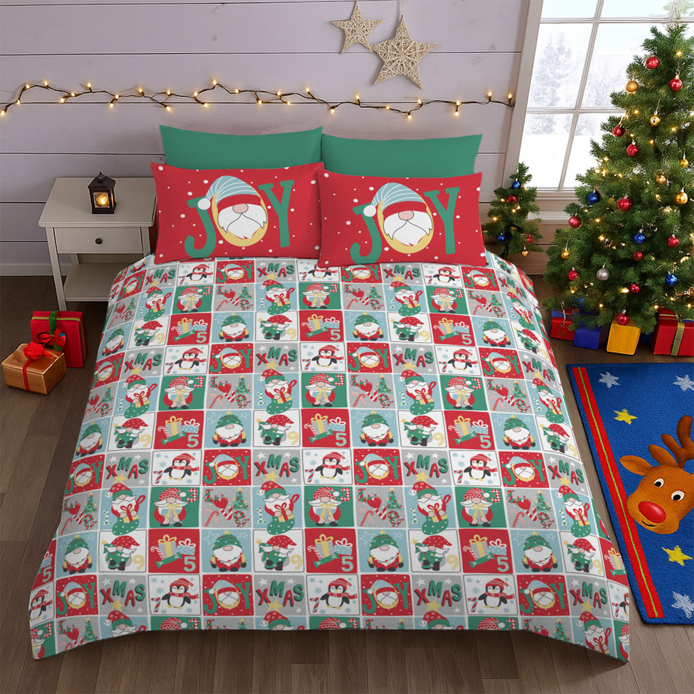 Velosso King Size Multicolour Gonks Advent Duvet Set Image 3