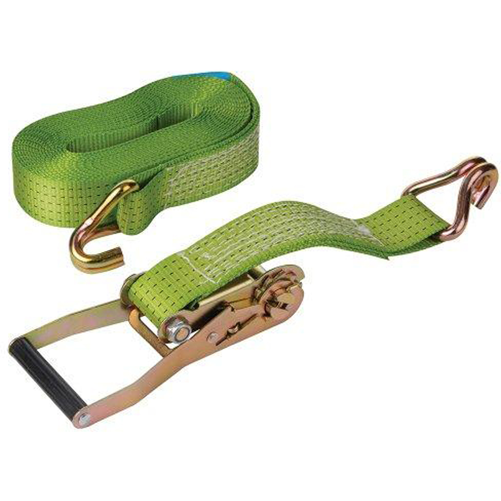 Silverline Ratchet Tie Down Strap J-Hook 8m x 50mm Image 2