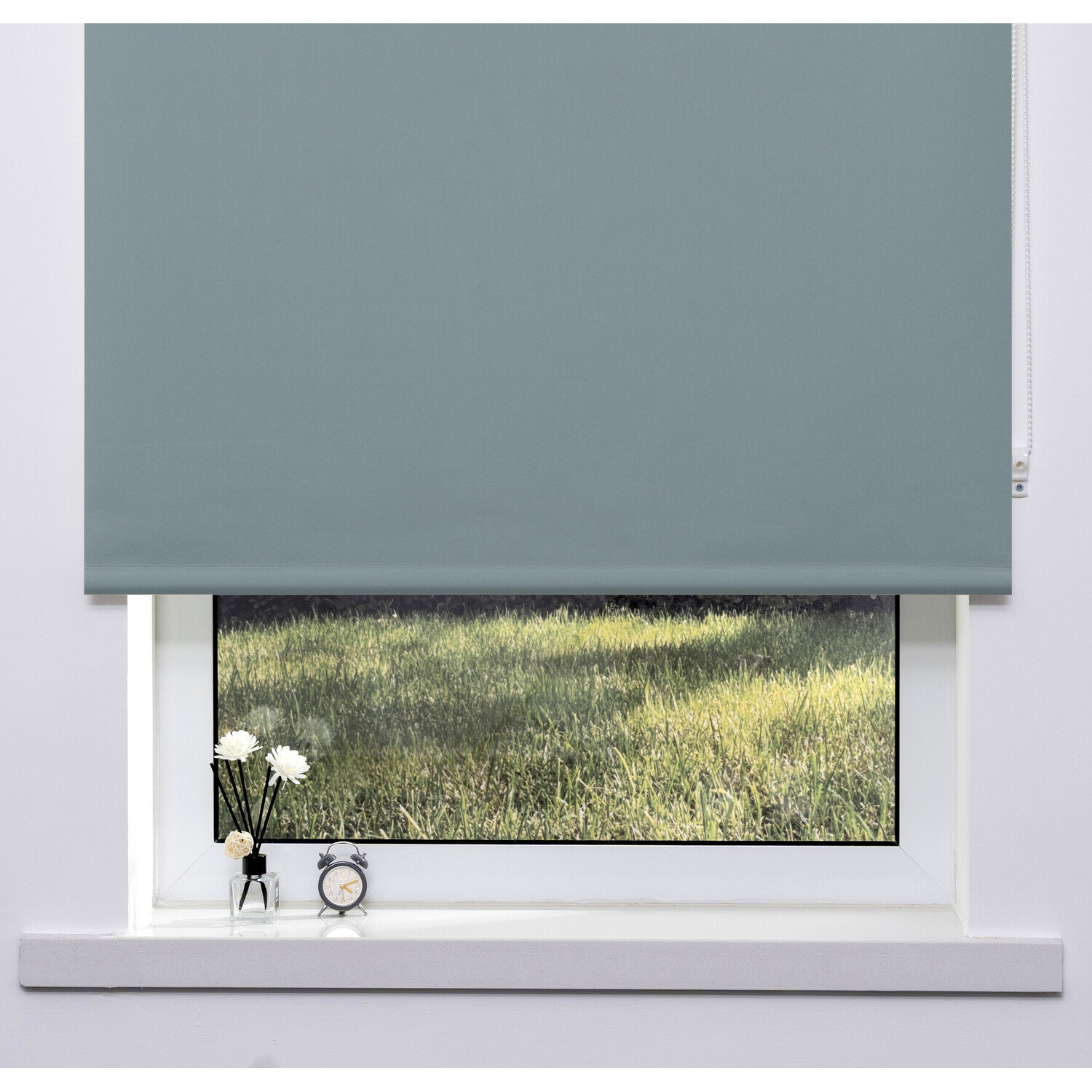 Plain Blackout Blinds Jade Green 60cm Image 2