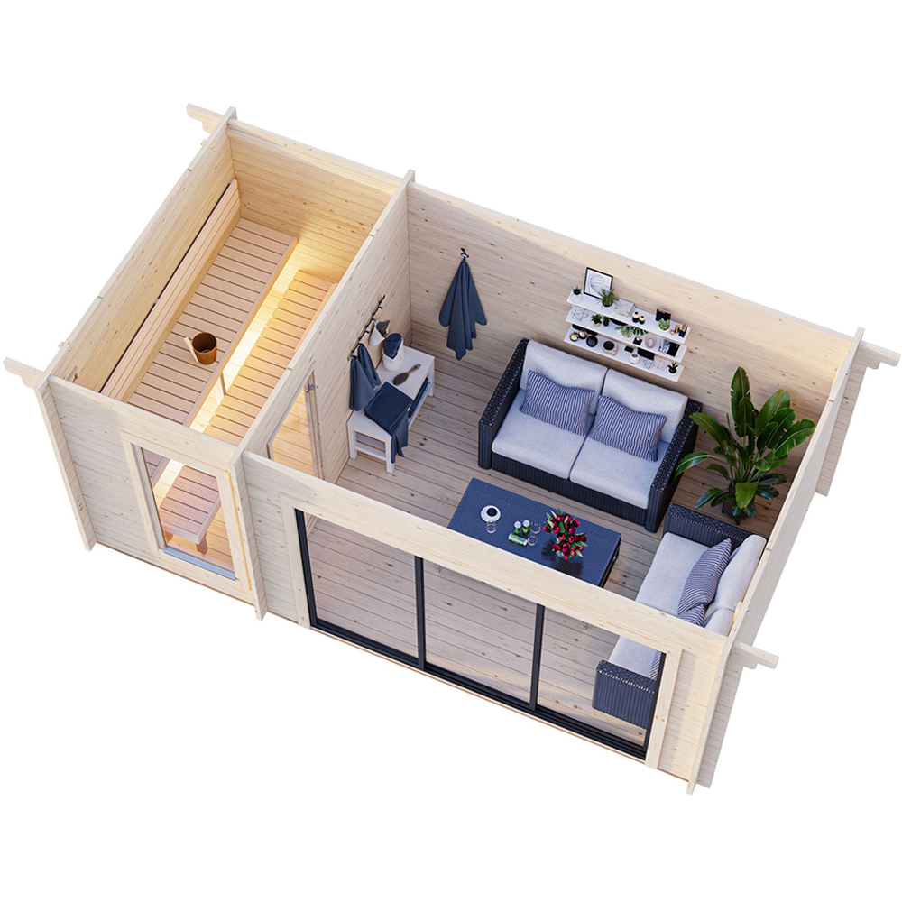 Palmako Sanna 16.4 x 8.8ft Pent Outdoor Sauna Image 5