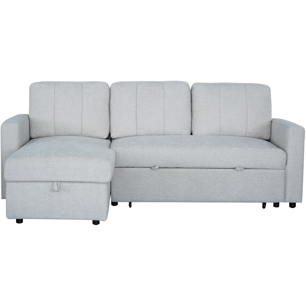 Aspire Nexis 3 Seater Grey Left Hand Chaise Corner Sofa Bed Image 5