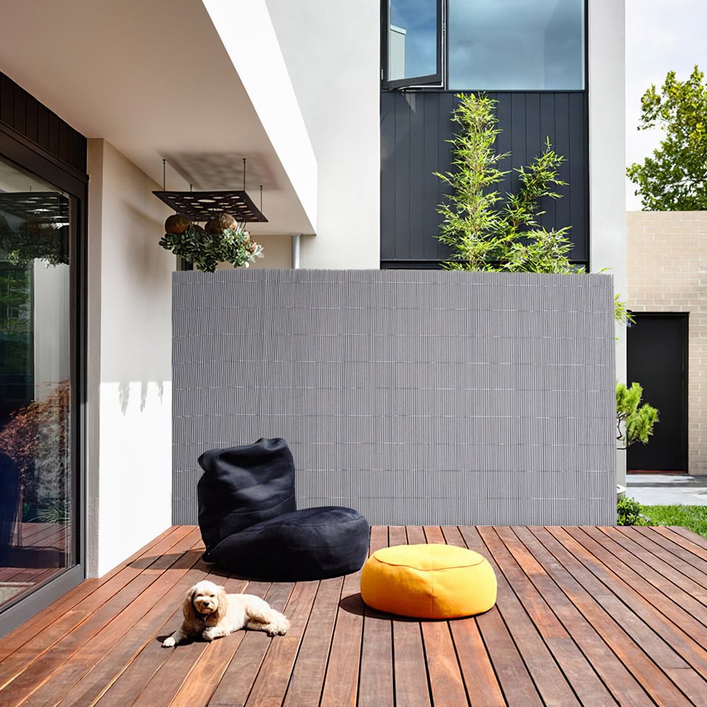 Living and Home 4.9 x 16.4ft Light Grey Waterproof UV-Resistant Privacy Fence Image 8