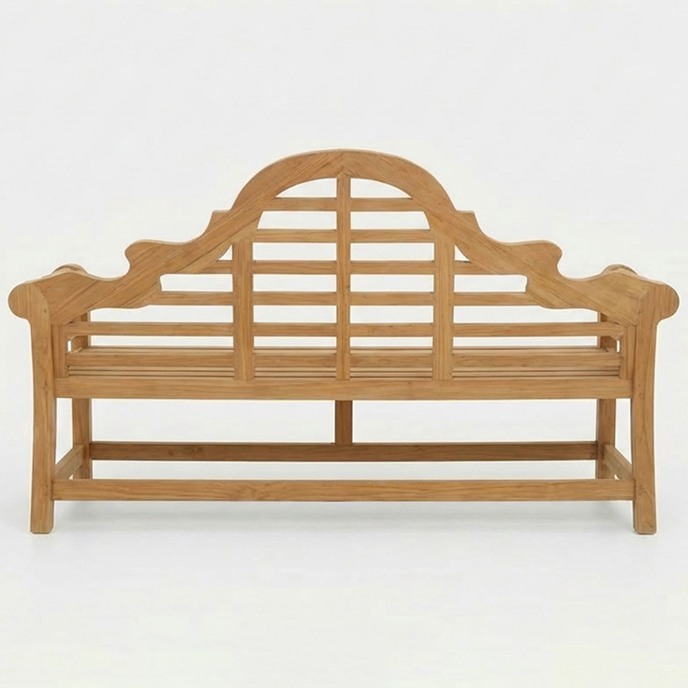 Royalcraft Ciara 3 Seater Curved Lattice Backrest Acacia Wood Garden Bench Image 5
