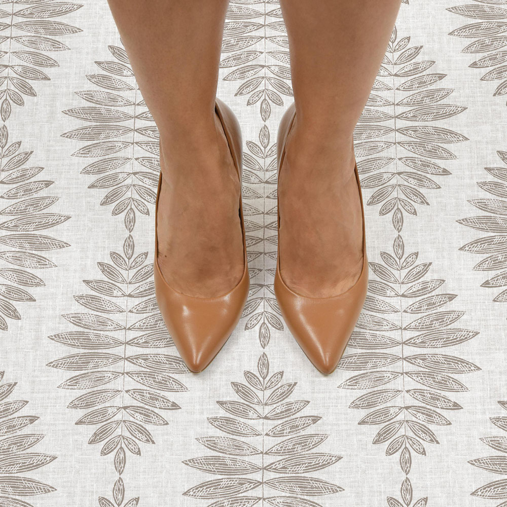 Floorpops Foliage Brown Peel and Stick Floor Tile 30.48 x 30.48cm 10 Pack Image 5