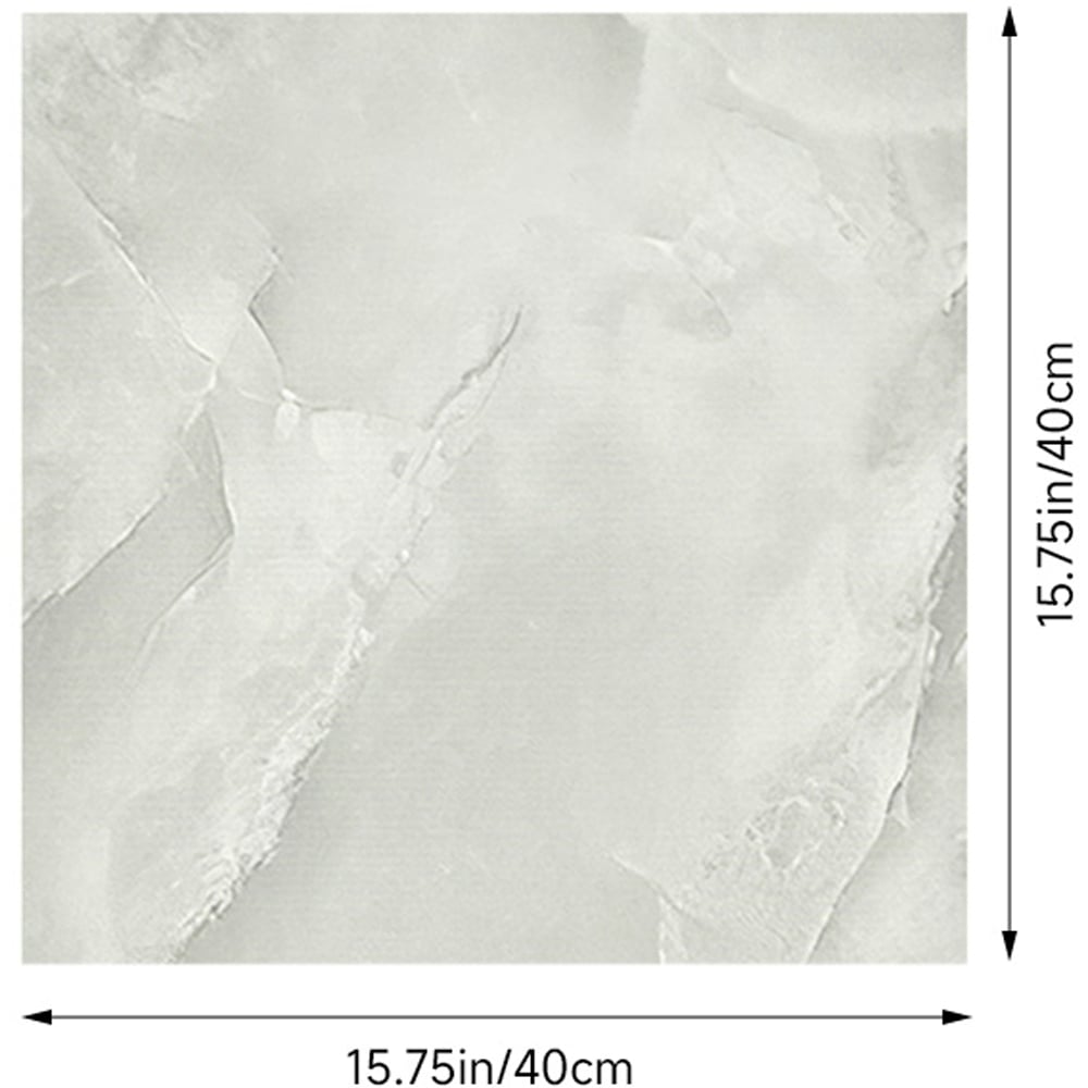 Living and Home Marble Patterned Off White Self Adhesive PVC Wall Sticker 10 Pack Image 3