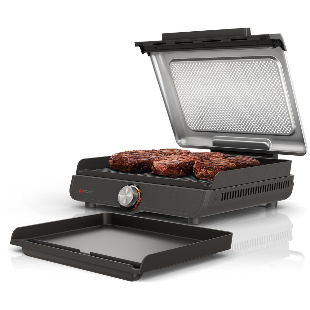 Ninja GR101UK Sizzle Low Smoke Indoor Grill and Flat Plate Image 2