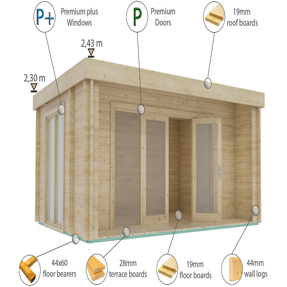 Shire Nuuk 16 x 13ft Log Cabin Image 3