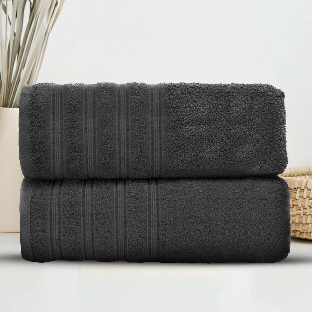Velosso Hampi Cotton Charcoal Jumbo Sheet Set of 2 Image 2