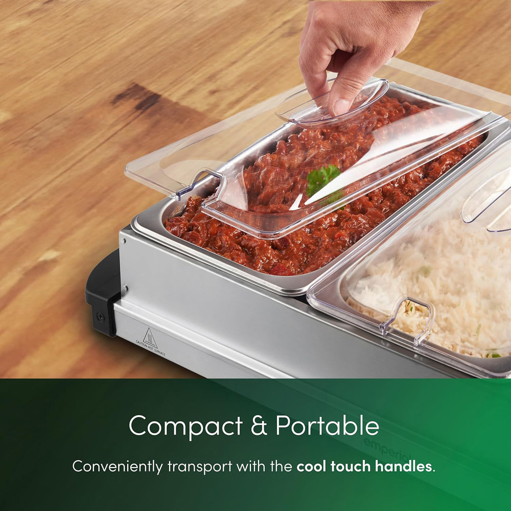 Emperial Electric Food Buffet Warmer 4 Tray Server Image 3