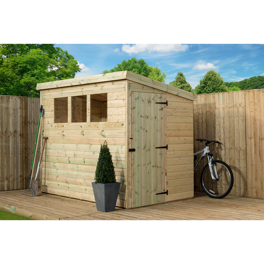 Empire Sheds 2500 6 x 6ft Tongue and Groove Wooden Pent Garden Shed Image 2