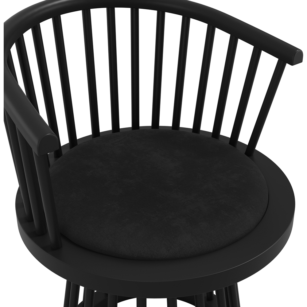 LPD Home Lina Black and Black Dining Chair Image 6