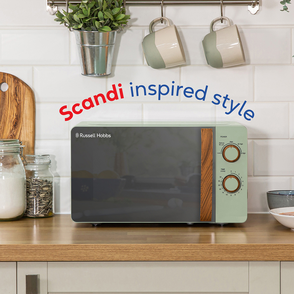 Russell Hobbs RHMM713MG-N Matt Green 17L Scandi Compact Manual Microwave 700W Image 4