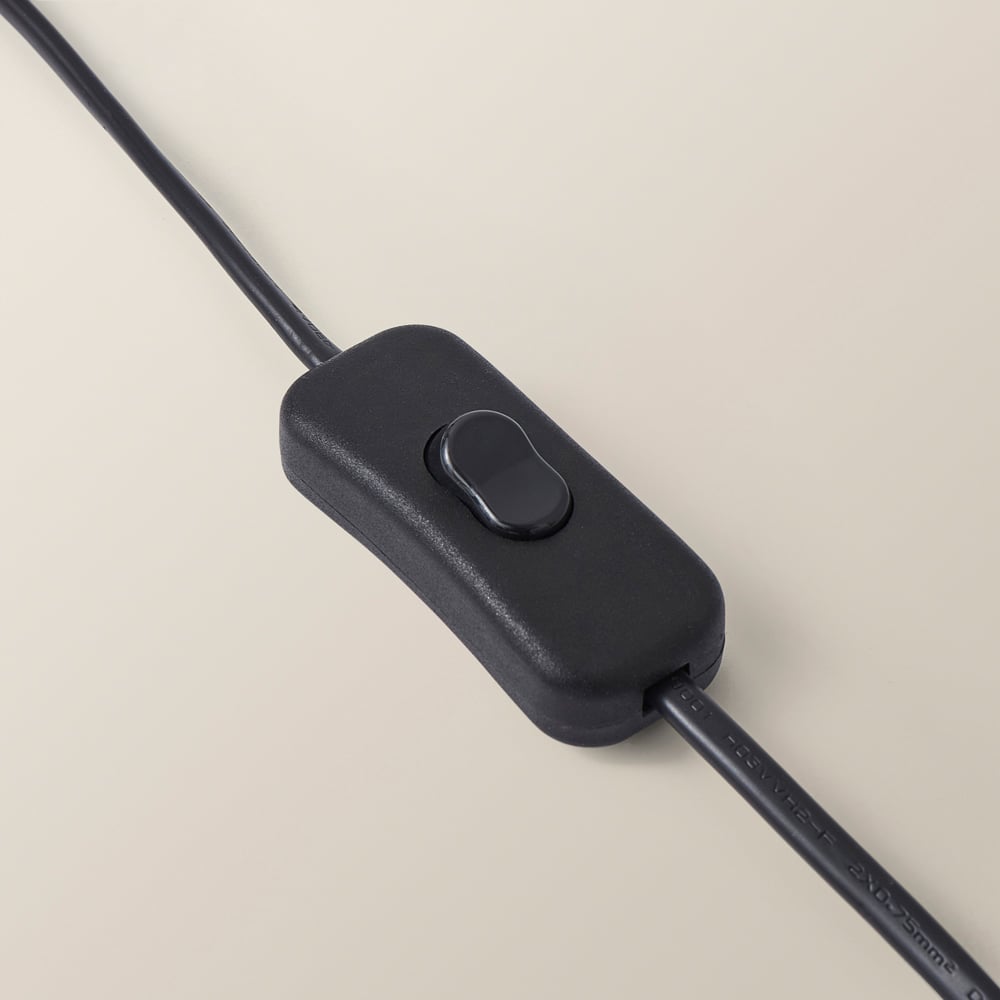 ValueLights Struttura 3 Shelf Fabric Shade Black Shelving Unit Floor Lamp Image 4