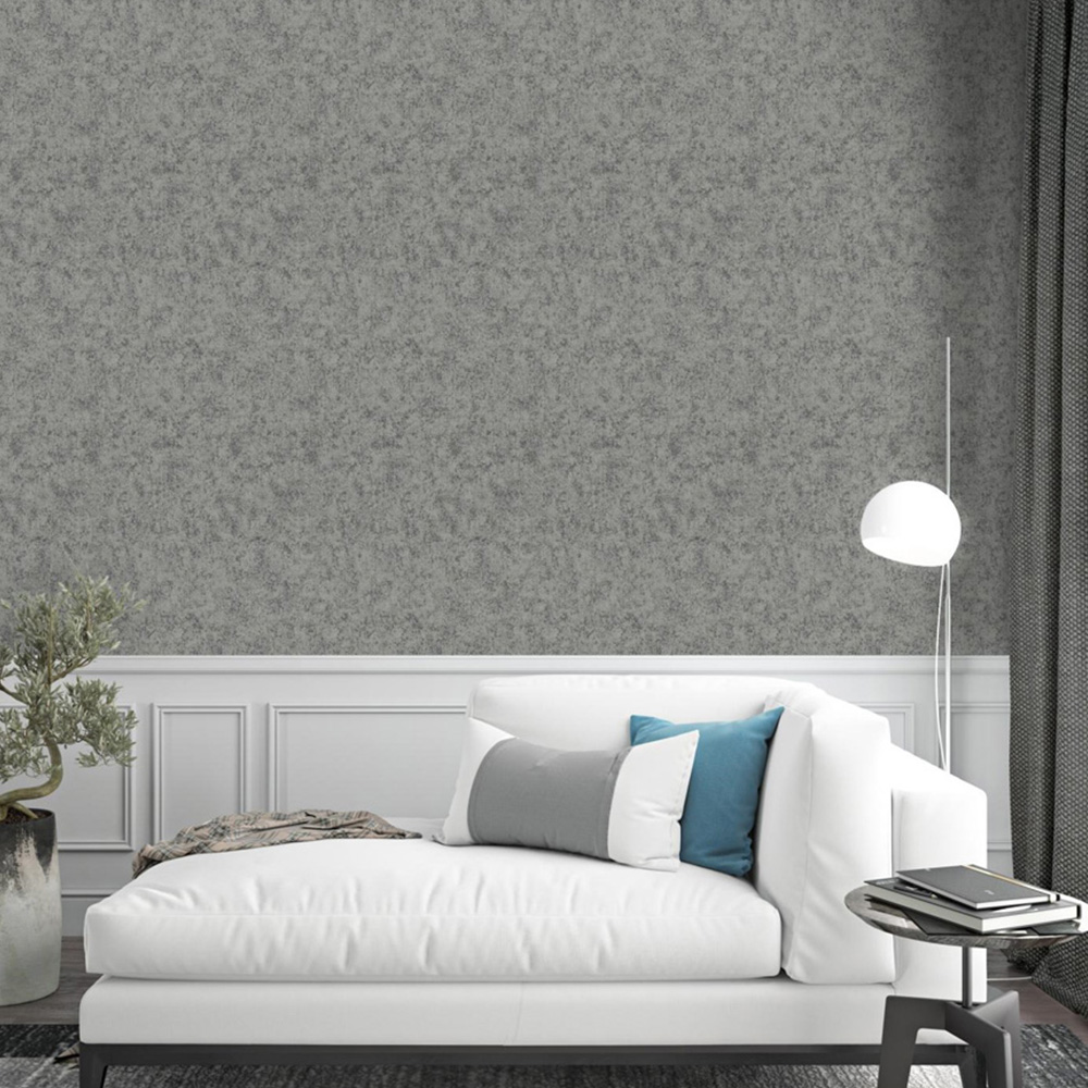 Galerie Industrial Effects Silver and Matte Grey Wallpaper Image 3