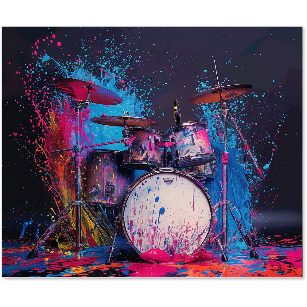 Warren Reed Designer Drumbeat Colours Glass Kitchen Splashback 75 x 90cm Image 2