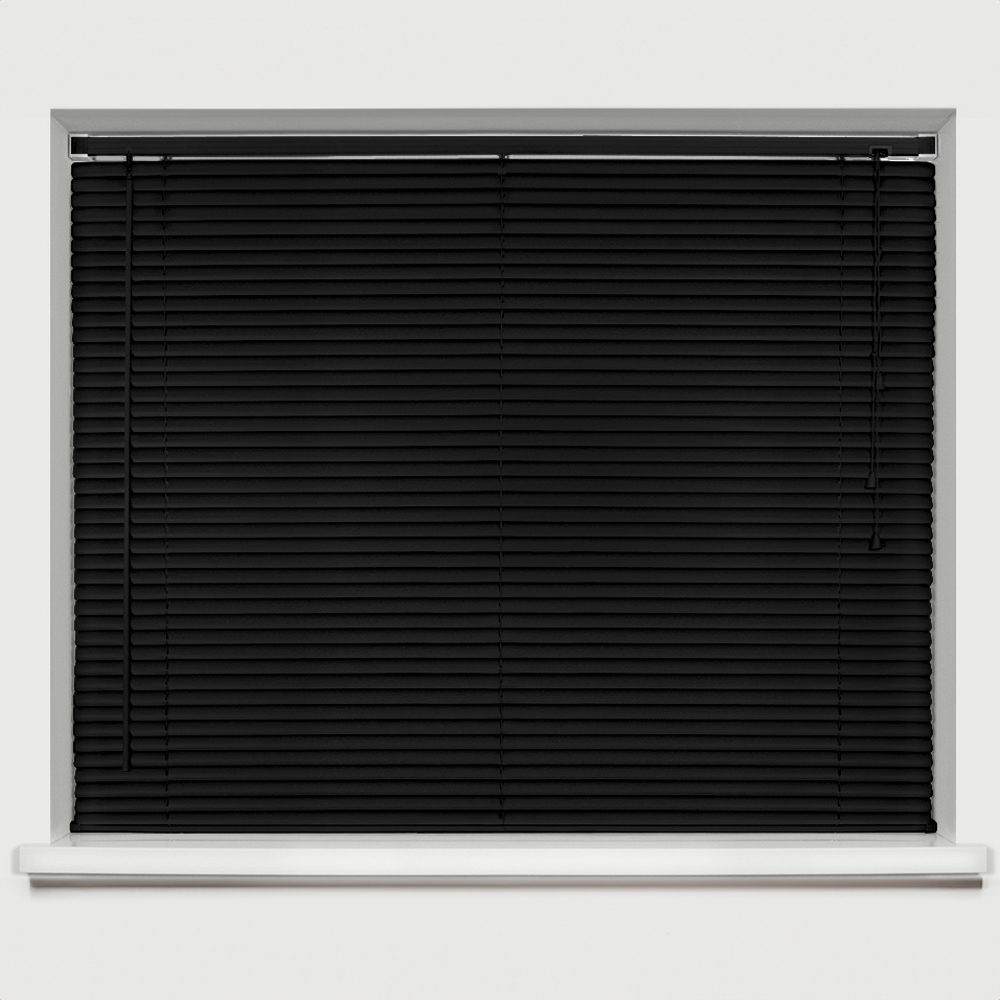Caecus PVC Venetian Blind Black 90 x 150cm Image 1