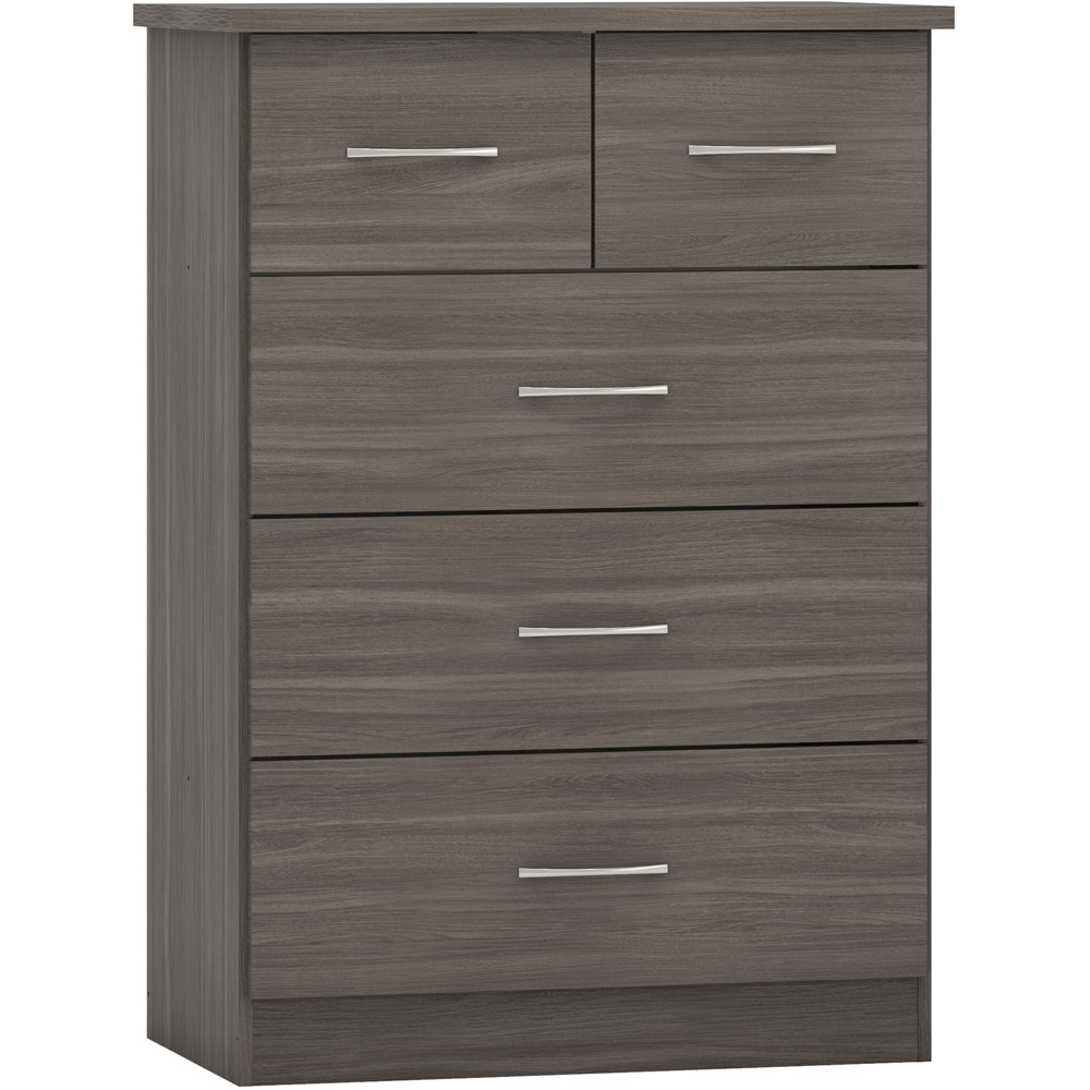 Seconique Nevada Black Wood Grain 4 Piece Bedroom Furniture Set Image 4