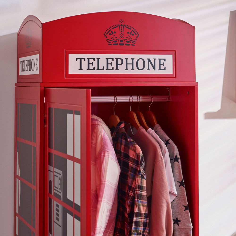 Julian Bowen Telephone Box Wardrobe Image 8