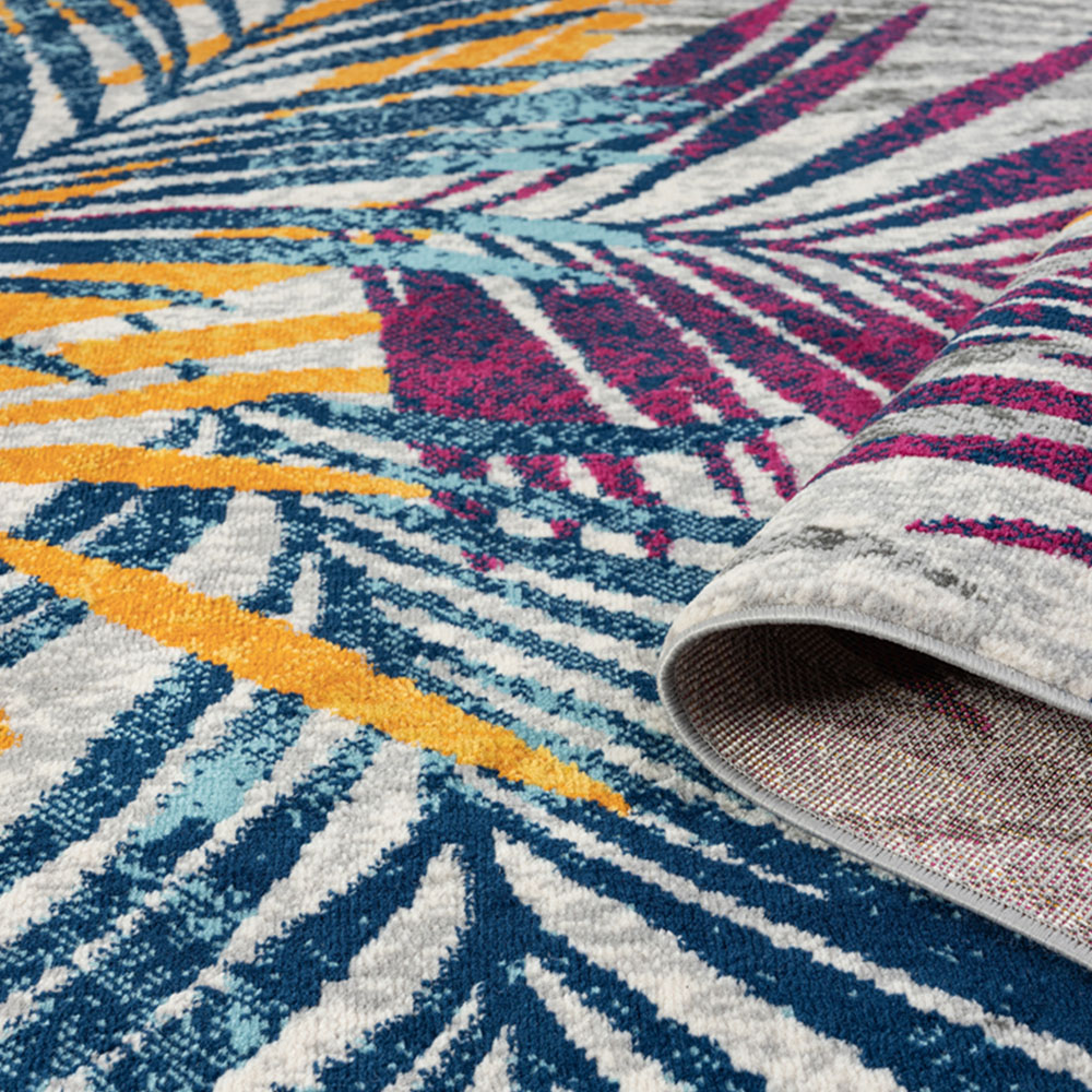 Desire Rugs San Marino Multicolour Leaf Rug 60 x 220cm Image 4