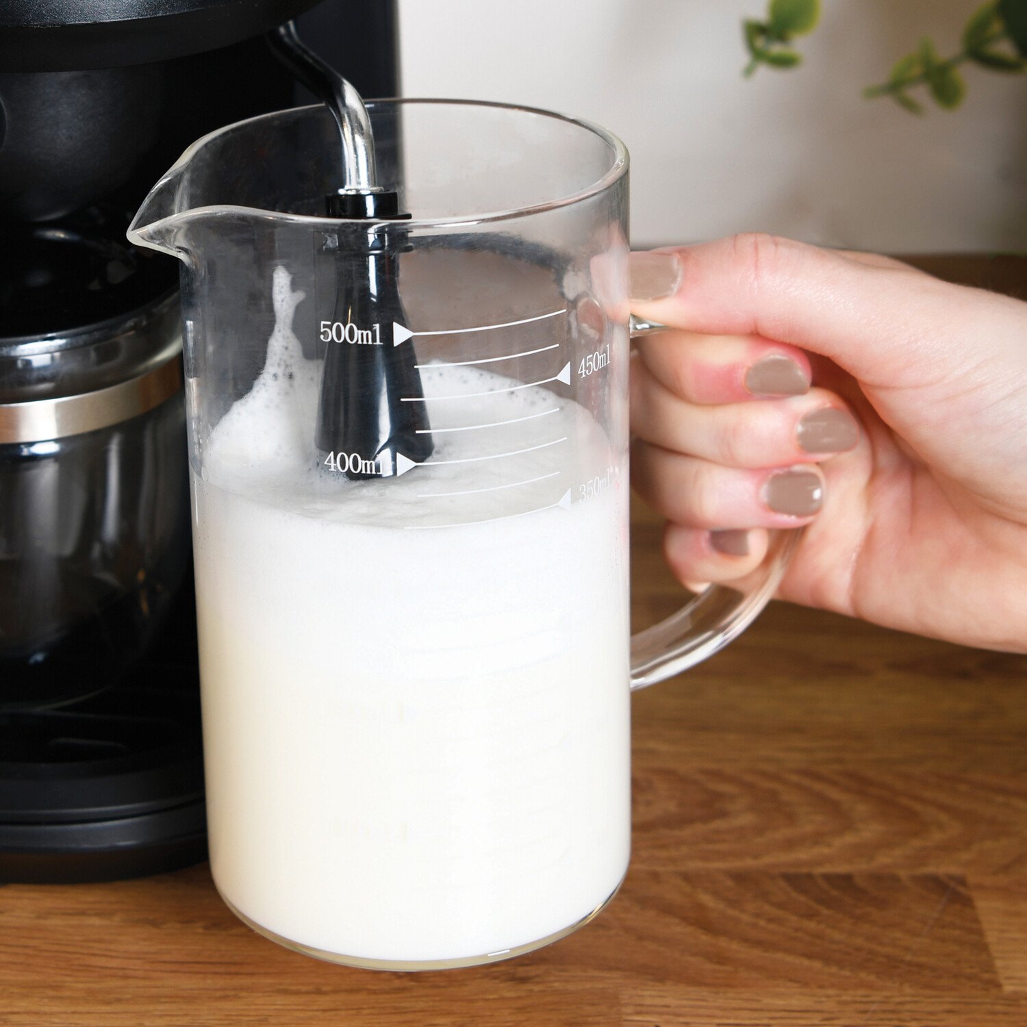 3.5 Bar Coffee Machine with Frothing Function Black Image 5