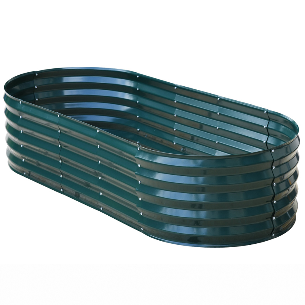 Garden Gear Hunter Green Metal Raised Modular Planter 2 Pack Image 1