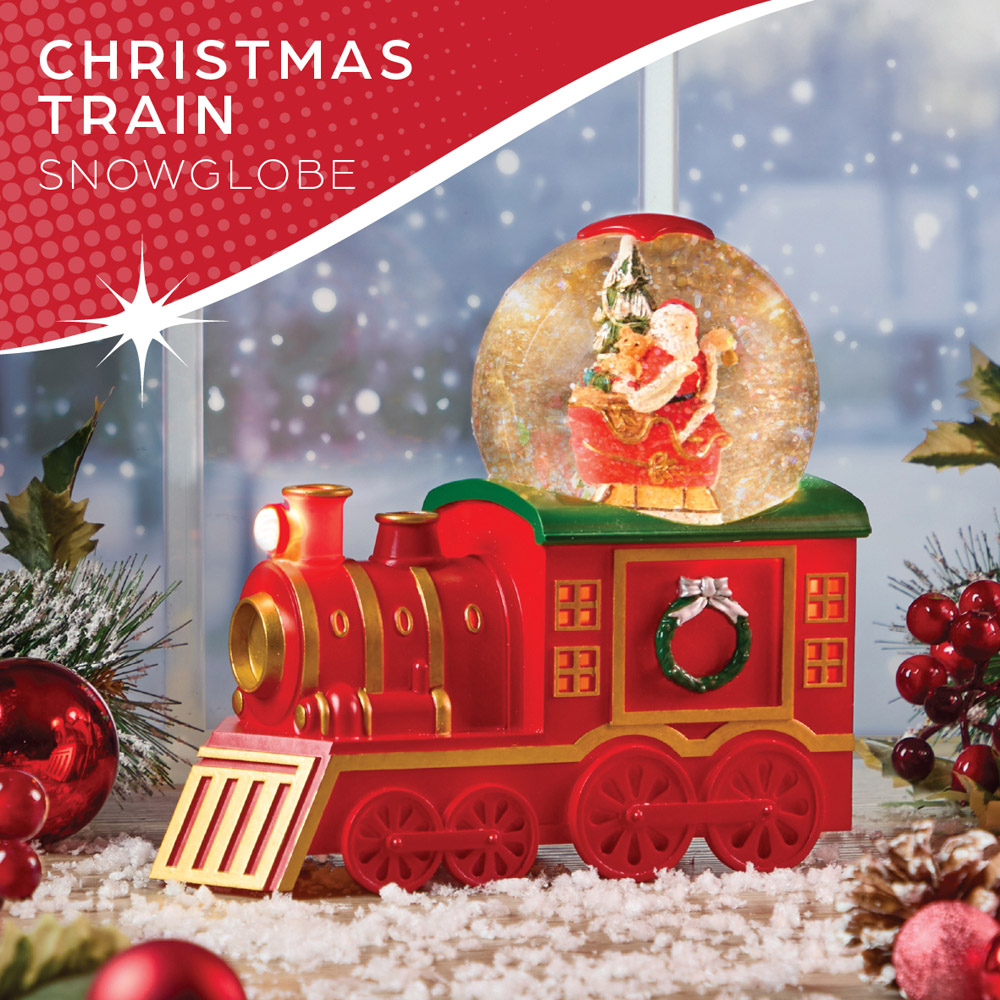 The Christmas Workshop LED Santa on Train Snow Globe Image 4