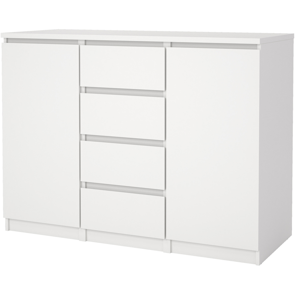Florence Naia 2 Door 4 Drawer White Sideboard Image 4