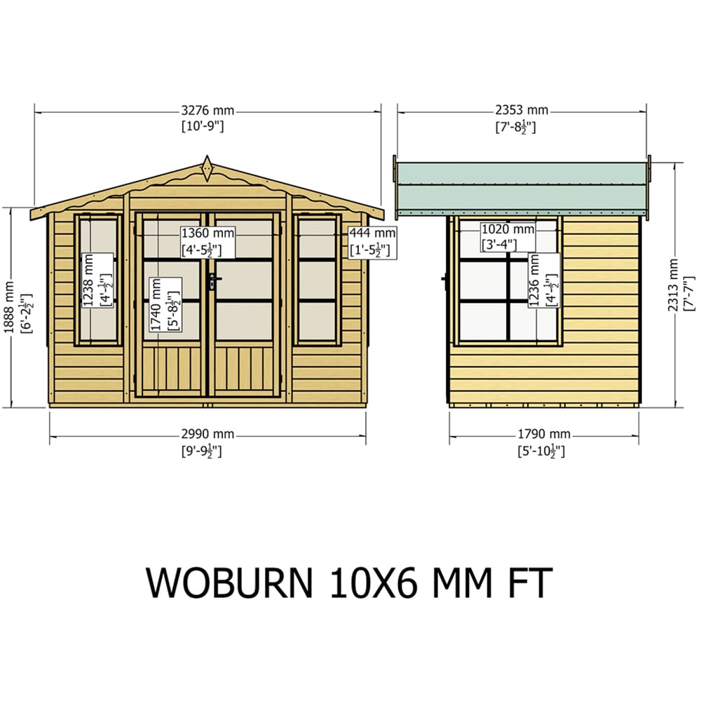 Shire Woburn 10 x 6ft Shiplap Garden Shed Image 5