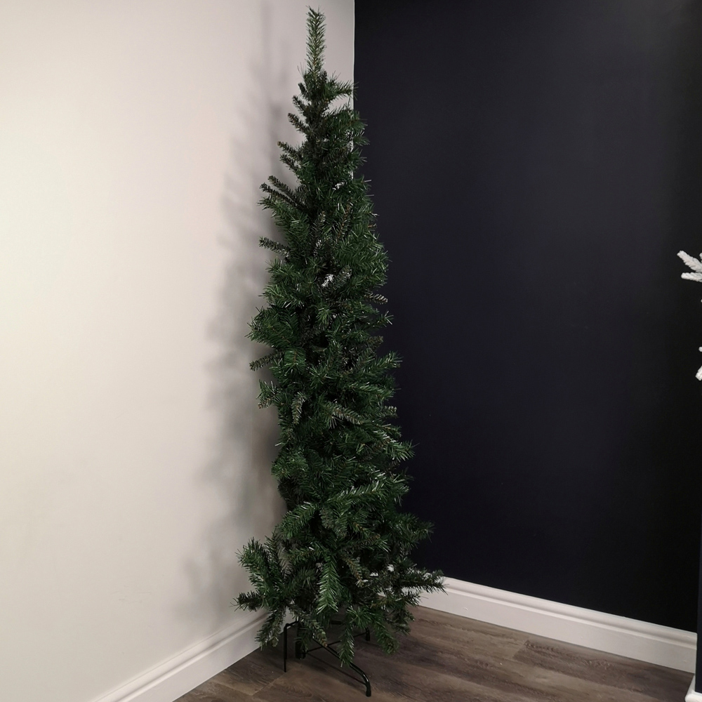 Samuel Alexander Green Corner and Half Wall Dual Purpose Artificial Christmas Tree 6.5ft Image 4