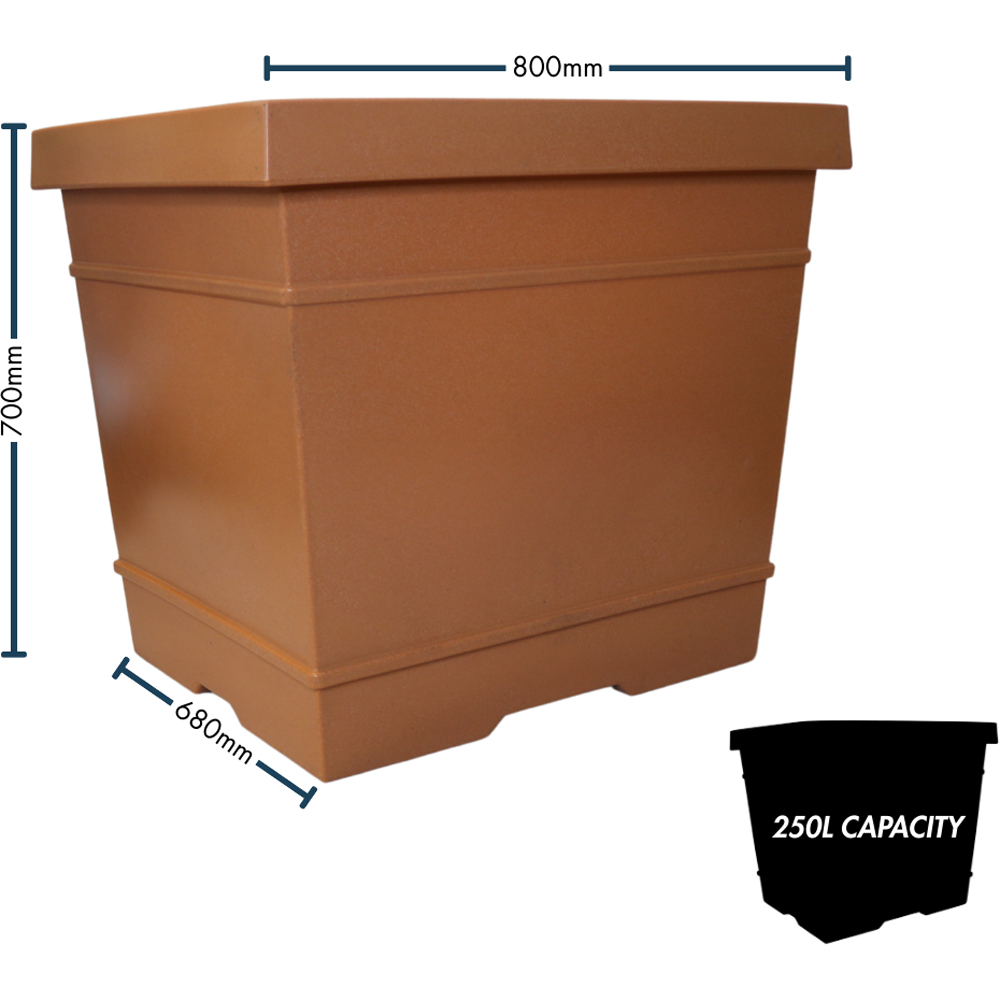 Trifibre Kew Terracotta Roto Moulded Planter 70 x 80cm Image 7