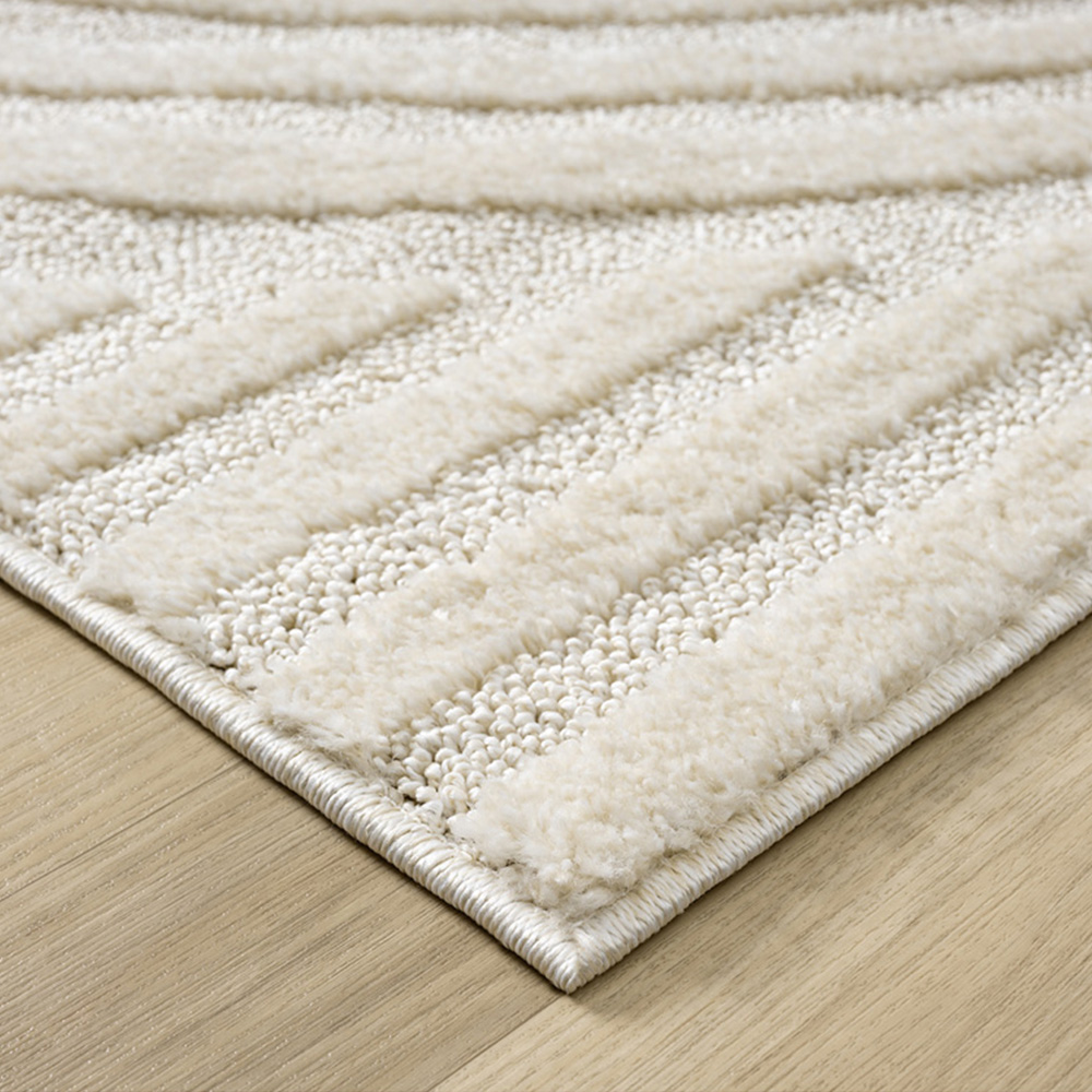 Desire Rugs Isabella Cream Embossed Mazia Arch Lines Rug 120 x 170cm Image 3