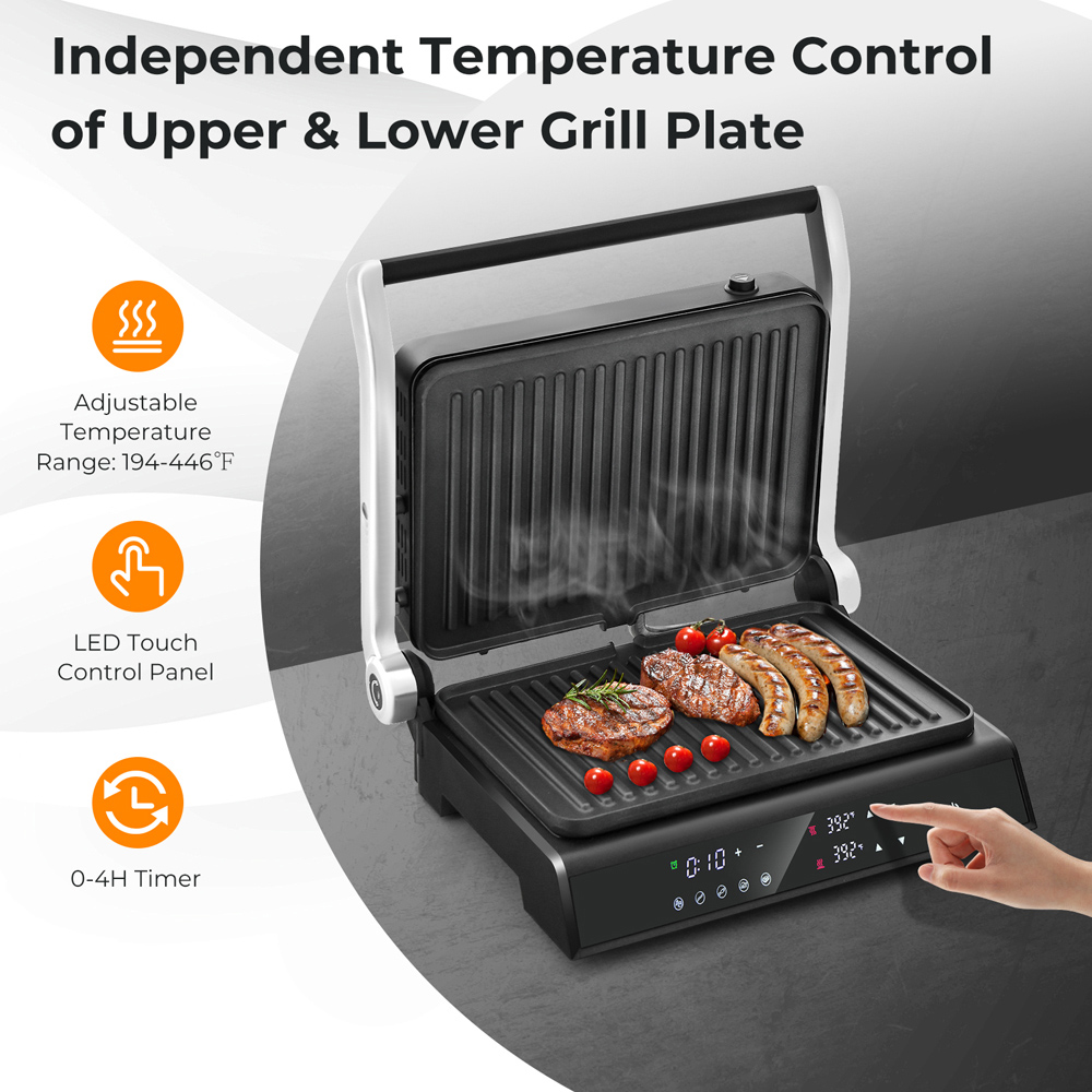 Costway 3 in 1 Electric Grill with Auto Cooking Modes 1200W Image 3