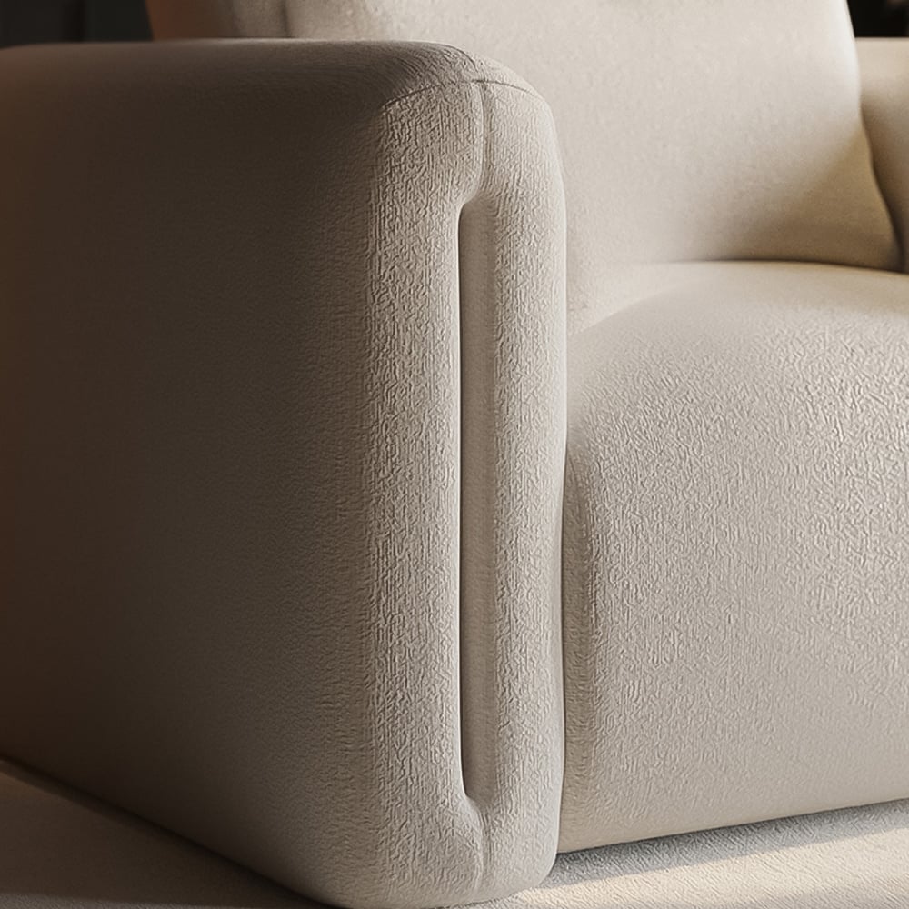 Solace+Co Mabel Beige Chenille Armchair Image 4