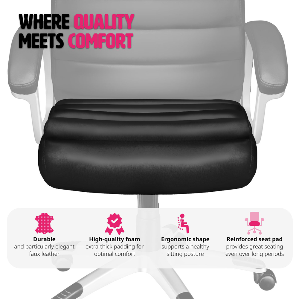 tectake Paul Black Height Adjustable Padded Office Chair Image 8