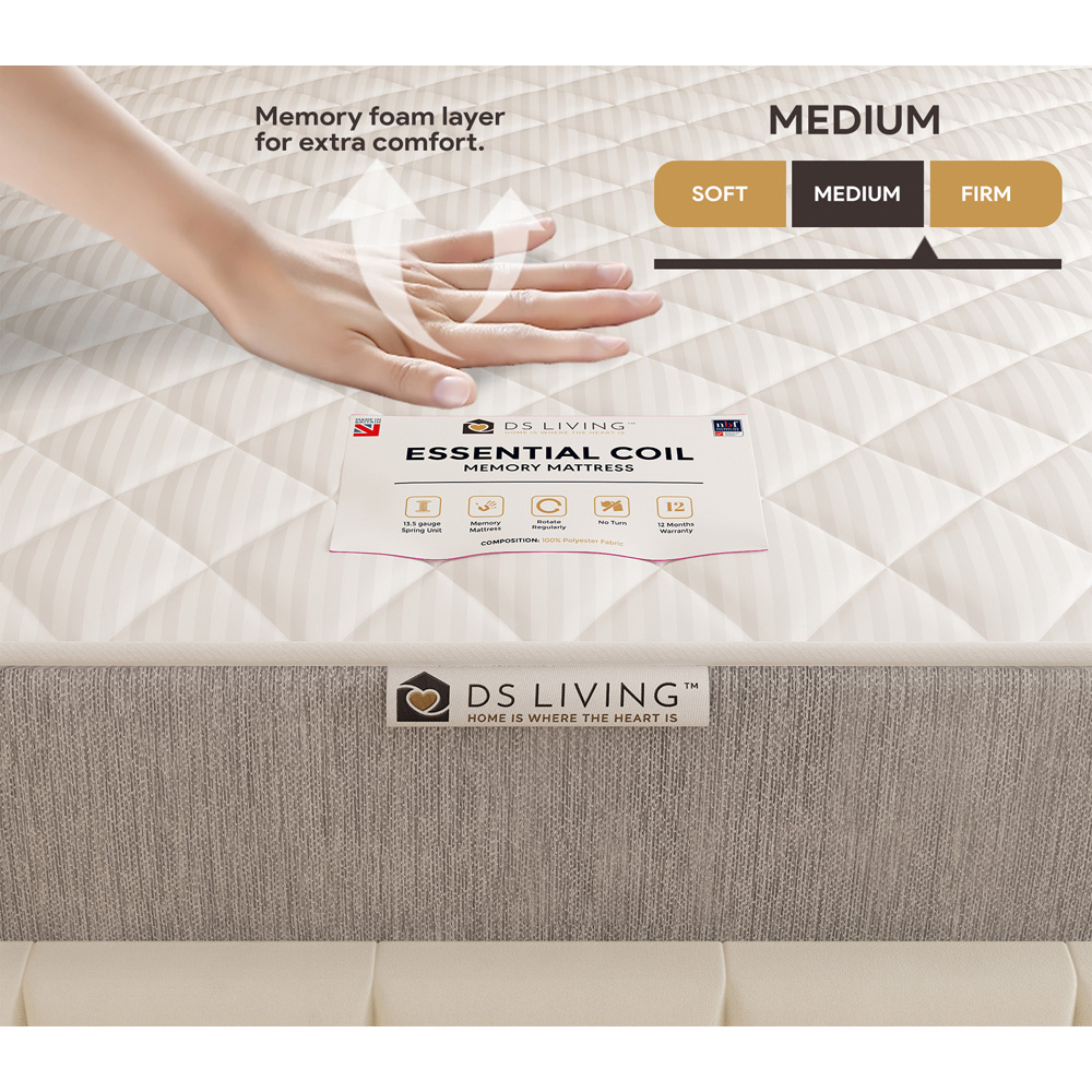 DS Living Haven Double 13.5g Bonnell Spring Memory Foam Layer Orthopaedic Mattress Image 5
